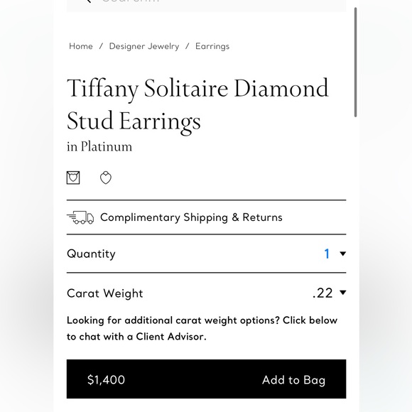 Tiffany & Co Solitaire Diamond Stud Earrings - Picture 13 of 14